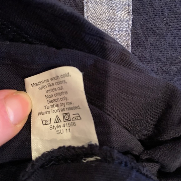 👔HP👔 J Crew Chambray Striped Tee Shirt Size XXS - Picture 6 of 6